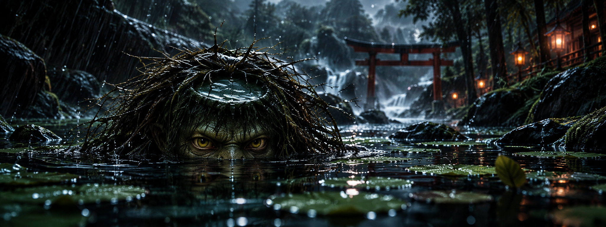 Kappa, скрывающийся в воде