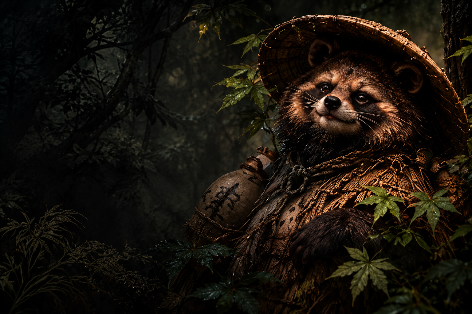 Tanuki в традиционном японском облике